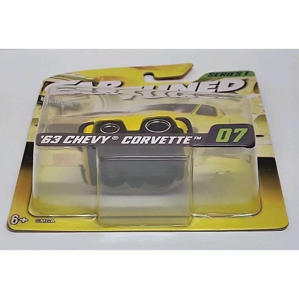 Car Tuned '63 Chevy Corvette Yellow Series 1  #07 Muscle Cars Diecast NIB Toy‎